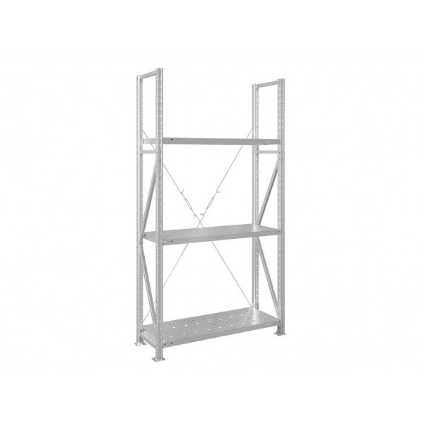 Стеллаж MS U 2000X1000X400/3 перфорированные полки